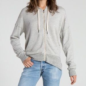 n:Philanthropy Distressed Hendrix Zip-Up heather Grey Jacket